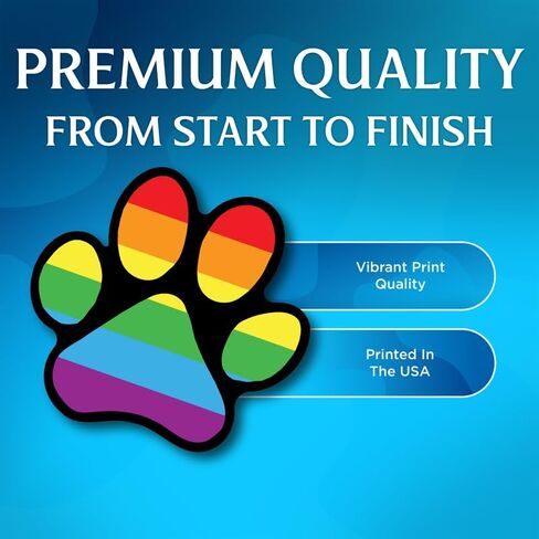 ملصق طباعة مخالب قوس قزح - ملصق Fun Proud LGBTQ Pride Equality Rainbow - ملصقات ممتصة للصدمات من الفينيل عالية الجودة عبوة من قطعتين | 5 بوصة على الجانب الأوسع | صنع في الولايات المتحدة الأمريكية - FHJ998 in Saudi Arabia
