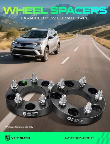 YHTAUTO 5x5 to 5x4.75 Wheel Adapters 1 inch Compatible with Chrysler Dodge Chevrolet Buick, Pacifica Journey Impala Tire Adapters w/ 12x1.5 & 12.9 Studs, 78.3 mm Center Bore 5 Lug 2PCS in Kuwait