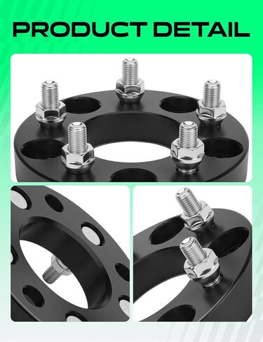 YHTAUTO 5x5 to 5x4.75 Wheel Adapters 1 inch Compatible with Chrysler Dodge Chevrolet Buick, Pacifica Journey Impala Tire Adapters w/ 12x1.5 & 12.9 Studs, 78.3 mm Center Bore 5 Lug 2PCS in Kuwait