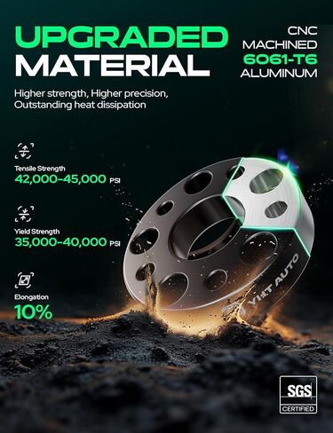 YHTAUTO 5x110mm to 5x4.5Inch Wheel Adapters 1 inch Fit Cadillac, Chevy, Pontiac, Saturn, Saab Models, Malibu Cobalt G6 HHR Catera Wheel, 5 Lug w/ M12x1.5 & 12.9 Studs, 65.1mm Center Bore 4PCS in Kuwait