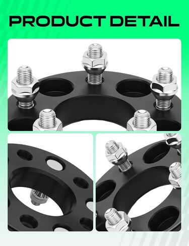 YHTAUTO 5x110mm to 5x4.5Inch Wheel Adapters 1 inch Fit Cadillac, Chevy, Pontiac, Saturn, Saab Models, Malibu Cobalt G6 HHR Catera Wheel, 5 Lug w/ M12x1.5 & 12.9 Studs, 65.1mm Center Bore 4PCS in Kuwait