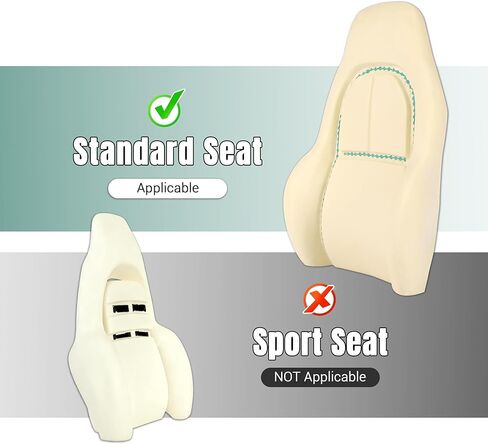 Kojem Seat Foam Back Compatible with 1997-2004 Corvette C5 Standard Front Driver/Passenger Side Beige in Saudi Arabia