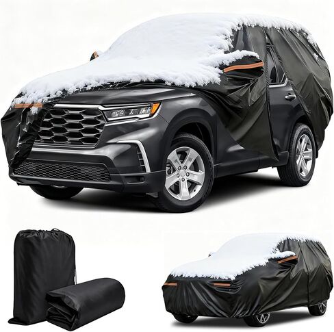 Winter Car Cover for Honda Pilot 2003-2025, Heavy Duty SUV Full Car Cover Waterproof All Weather Outdoor for Hail Snow Ice Rain Sun UV Dust Protector, with Driver Side Zipper & Reflective Strips in Saudi Arabia