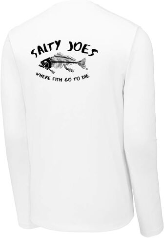 Salty Joe's Men's UPF 50 UV Sun Protection Performance Long Sleeve Logo T-Shirt in Saudi Arabia