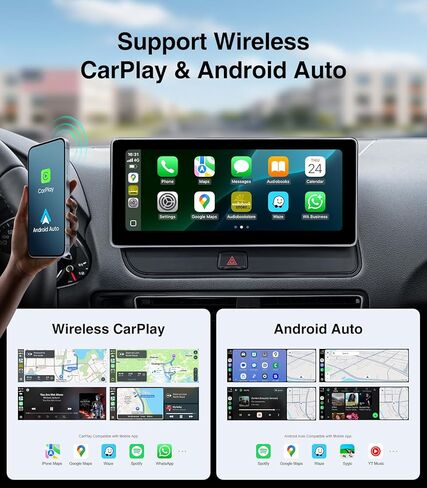 شاشة لمس 10.25 بوصة لاسلكية Carplay Android Auto Interface لسيارة Audi Q5 SQ5 (2009-2017) مع نظام الوسائط المتعددة (3GMMI) راديو السيارة ستيريو AHD كاميرا USB فيديو بلوتوث النسخ المتطابق in Kuwait