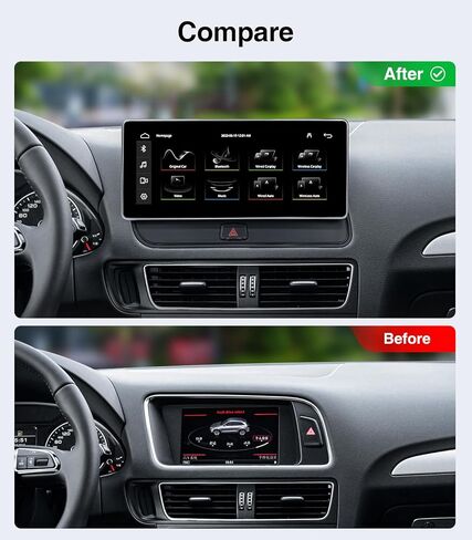 شاشة لمس 10.25 بوصة لاسلكية Carplay Android Auto Interface لسيارة Audi Q5 SQ5 (2009-2017) مع نظام الوسائط المتعددة (3GMMI) راديو السيارة ستيريو AHD كاميرا USB فيديو بلوتوث النسخ المتطابق in Kuwait