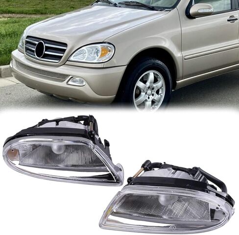 1 Pair Right Left Side Fog Light Lamp Assembly for Mercedes W163 ML320 ML350 ML430 ML500 Car Fog Lights Lamp Assembly Set in Saudi Arabia