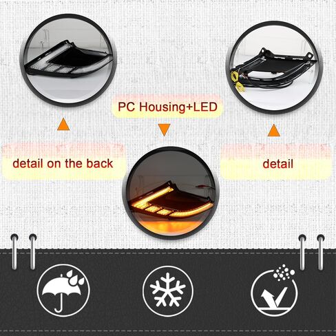 ضوء LED للجري النهاري، ضوء ضباب أمامي، ضوء خلفي DRL كهرماني، إشارة انعطاف تسلسلية، متوافق مع Honda Accord 2023 2024 2025 LX EX Sport Hybrid in Saudi Arabia