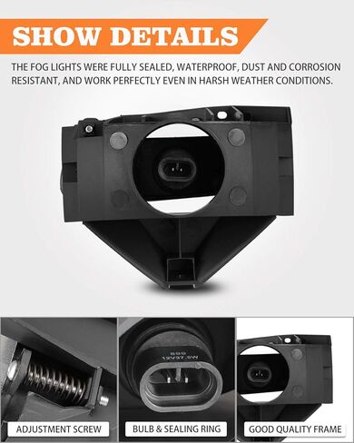 AUTOWIKI Fog Lights for 1999-2004 Ford Mustang (except Cobra) With Smoke Lens 2PCS OEM Replacement Fog Lamps in Saudi Arabia