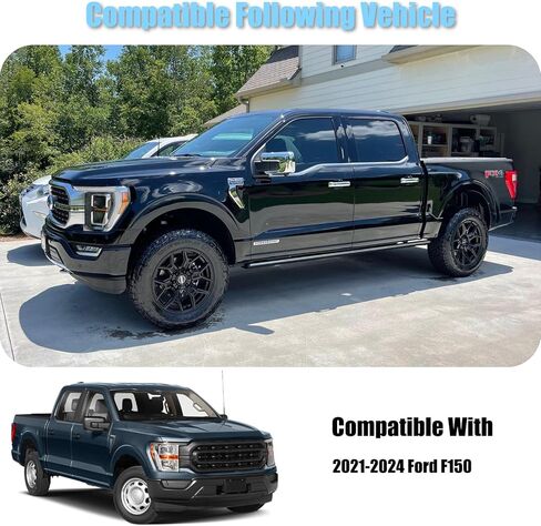 AUCERAMIC كروم غطاء مقبض الباب قبعات لفورد F150 2021-2025 F250 F350 F450 F550 سوبر ديوتي 2023-2025 قبعات مقبض الباب مع 2 ثقوب المفاتيح SMT in Saudi Arabia