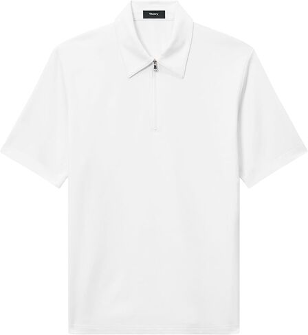 Theory Men's Ryder Quarterzip Polo in Relay Jersey in Saudi Arabia
