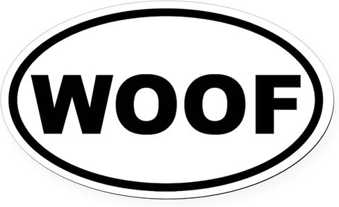 CafePress Woof Oval Car Magnet, Euro Oval Bumper Magnet in Saudi Arabia