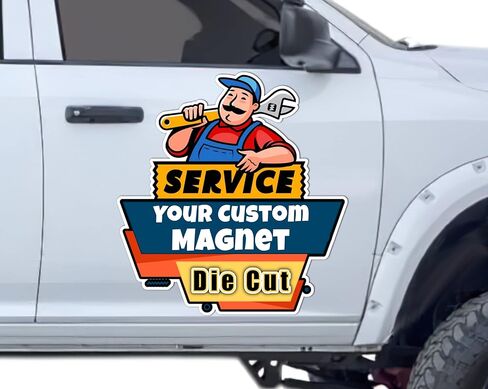 Your Die Cut Custom Car Magnet Sign | Personalized Logo for Your Car Truck | Advertise Your Business Vehicle Magnetic in Saudi Arabia