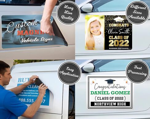 Your Die Cut Custom Car Magnet Sign | Personalized Logo for Your Car Truck | Advertise Your Business Vehicle Magnetic in Saudi Arabia