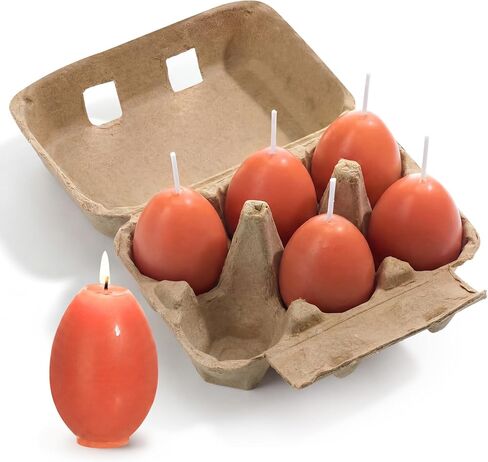 Macaron Color 6-Pack Easter Egg Candles with Egg Cartons,Faux Chicken Eggs Candle for DIY Spring Displays Easter Party Decorations Home Supplies House Warming Gifts (Classic) in Saudi Arabia
