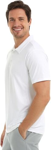 BloqUV Men's UPF 50+ UV Sun Protection Short Sleeve Active Polo Shirt in Saudi Arabia