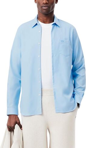 Lacoste Men's Core Regular Fit Long Sleeve Solid Shirt in Saudi Arabia