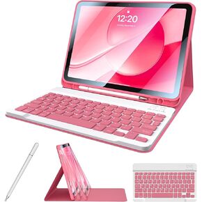 for iPad 10th Generation Case with Keyboard with Pencil Holder and Magnetic Disc Universal Stylus Pen 10.9 inch Wireless Detachable Folio Keyboard Cover for New iPad 10th Gen 2022 (Black) in Saudi Arabia