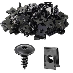 40pcs Fender Screw Bolt U Nut Kit Bumper Cover Shield Grille Spoiler Nut Fit for Audi for Volkgswagon Replaces N90974701 in Kuwait