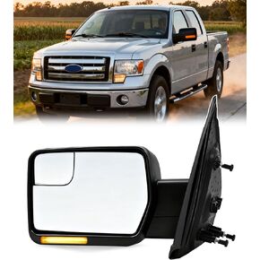 Driver Side Door Mirror with Blind Spot Glass Power Compatible with 2015-2020 Ford F150 Without Turn Signal Light Non-Heated (3Pins) Replaces: ‎FL3Z17682AK in Kuwait