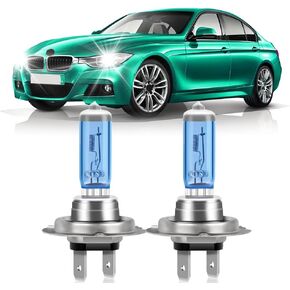 المصابيح الأمامية مناسبة لمصابيح الهالوجين الأمامية BMW 328i 2007-2016، مصابيح أمامية ساطعة H7 ذات عوارض منخفضة، سطوع 20000LM 900%، أبيض 6000K، التوصيل والتشغيل، حزمة من 2 in Kuwait