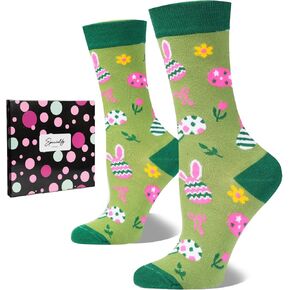 Easter Socks for Women, Funny Bunny Egg Crew Socks Teens Girls Easter Basket Stuffers Novelty Gift for Rabbit Lovers in Saudi Arabia