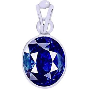 Ramneek Jewels Divya Shakti 3.25-3.50 Carat Blue Sapphire Neelam Energized Gemstone Silver Pendant AAA Quality in Saudi Arabia