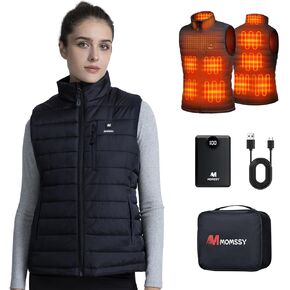 Women Heated Vest with 12000mAh Battery Pack, 9 Heated Zones Lightweight Heated Jacket for Outdoor Camping Hunt Ski in Saudi Arabia