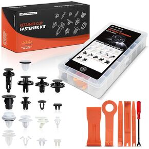 A-Premium 170 PCS Bumper Retainer Clips Plastic Rivets Push Retainer Kit 17 Sizes 35.2oz Fender Hood Door Trim Panel Clips Compatible with Toyota Tundra 2014-2021, w/Removal Tool in Kuwait