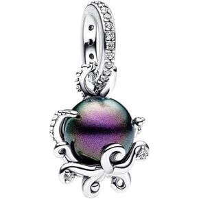 Polychrome Octopus Dangle Charm Fit Women Bracelet Necklaces Fashion Gifts 925 Sterling Silver DIY Jewelry in Saudi Arabia