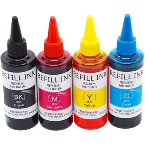 100ML 4Color Refill Dye Ink Compatible with 934 935 Cartridges Works with OfficeJet Pro 6230 6830 6815 6812 6835 6820 Printers in Saudi Arabia