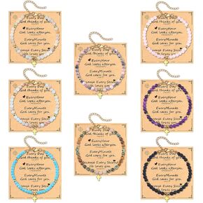 Giovanchi 8PCS Christian Cross Bracelet for Women, Baptism Easter Basket Stuffers Valentine's Day Gifts for Women, Religious Gift for Her Friends Mom in Christ Birthday in Kuwait