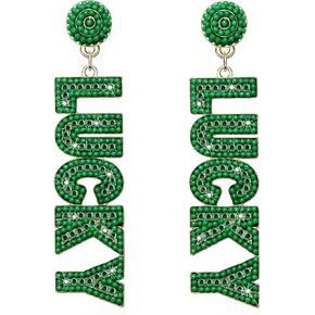 St Patricks Day Earrings Green Earrings for Women Shamrock Clover Earrings Lucky Irish Beaded Dangle Earring St Patty's Day Accessories in Kuwait