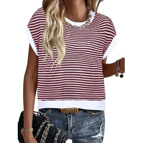 قمصان MixShe النسائية المحبوكة 2026 صيفية بأكمام قصيرة ورقبة مستديرة وخفيفة الوزن كاجوال in Kuwait