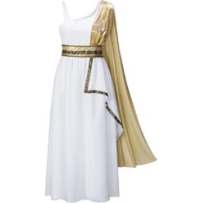Women Greek Toga Costume for Aldult Ancient Greece Roman Mythos Outfit Halloween Cosplay in Kuwait