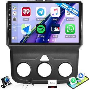 Android 11 1+32GB Car Radio Stereo for Dodge Ram 2013-2019 1500 2500 3500 with Wireless CarPlay Android Auto 9" Touch Screen Bluetooth Car Radio with GPS Navigation HiFi AHD Backup Camera (Manual AC) in Kuwait