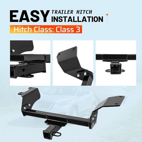 Trailer Hitch 2 Inch Receiver Class3 Compatible with 2018-2024 Nissan Kicks All Styles Black Powder Coated Steel in Saudi Arabia