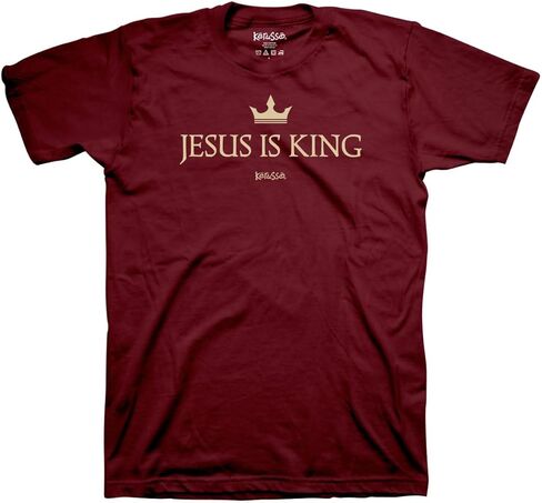Kerusso Christian T-Shirt - Jesus is King - Garnet in Saudi Arabia