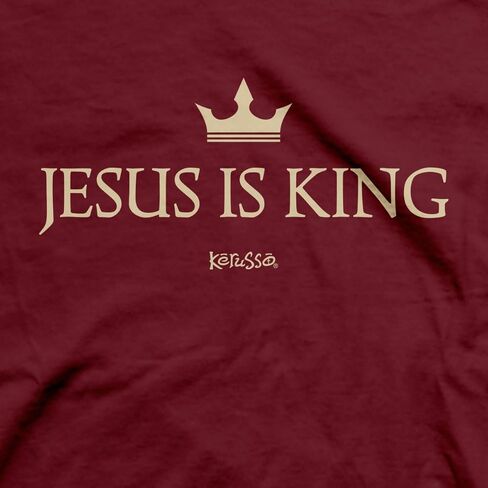 Kerusso Christian T-Shirt - Jesus is King - Garnet in Saudi Arabia