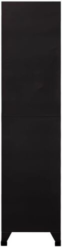 vidaXL Locker Cabinet Black 35.4"x17.7"x70.9" Steel in Kuwait