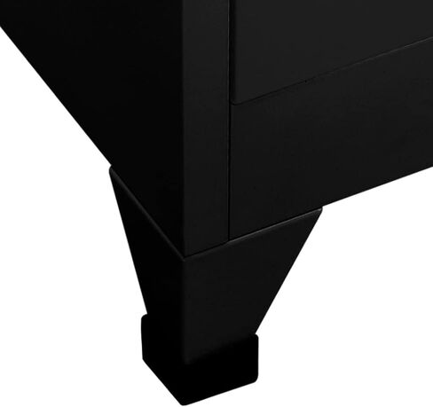vidaXL Locker Cabinet Black 35.4"x17.7"x70.9" Steel in Kuwait