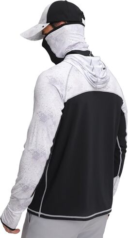 Men's Fishing Hoodies with Mask Cap Sun Protection Hoodie Rash Guard Shirts Long Sleeve UPF 50+ Hiking Shirt in Kuwait