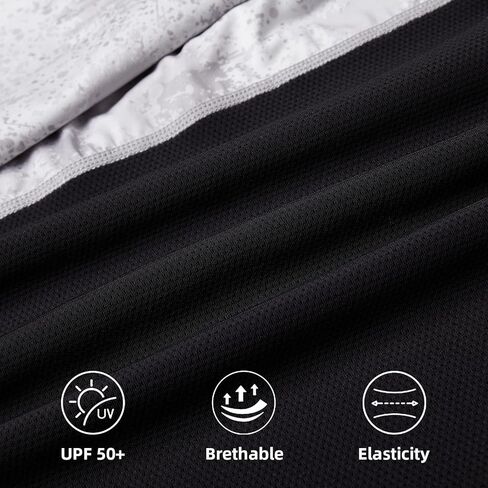 Men's Fishing Hoodies with Mask Cap Sun Protection Hoodie Rash Guard Shirts Long Sleeve UPF 50+ Hiking Shirt in Kuwait