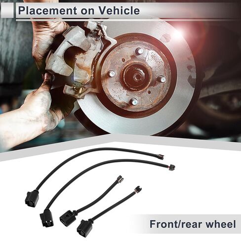 4 Pcs Front Wheel Rear Wheel Brake Pad Wear Sensor No.7P0907637 Disc Brake Pad Wear Indicator Sensor for Porsche Cayenne 2010-2024 in Saudi Arabia