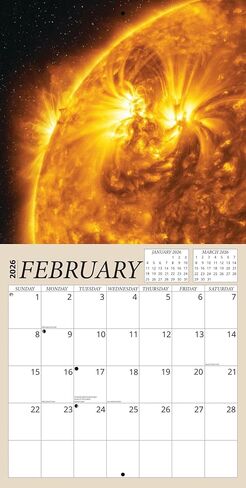 Astronomy Calendar 2026 - Universe Outer Space Wall Calendar Bundle, 100+ Reminder Stickers | Galaxy Office Supplies | Made In USA in Kuwait