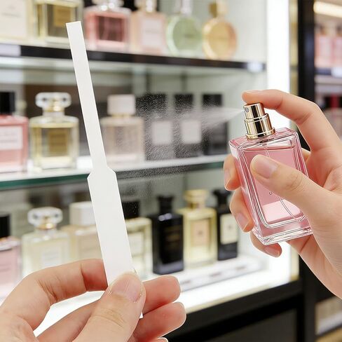 600/1000 قطعة من شرائط اختبار العطور، شرائط ورقية للعطور للاستعمال مرة واحدة، بيضاء وقوية الامتصاص، بطاقة اختبار الزيوت العطرية لاختبار روائح العطور in Kuwait