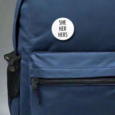 أزرار LGBTQ+ She/Her/Hers هي الضمائر المفضلة لدي - دبابيس ملونة ودائرية متينة لحقائب الظهر والسترات والأشرطة والأحداث - مثالية لاحتفالات الفخر - 1 بوصة (25 حزمة) in Kuwait