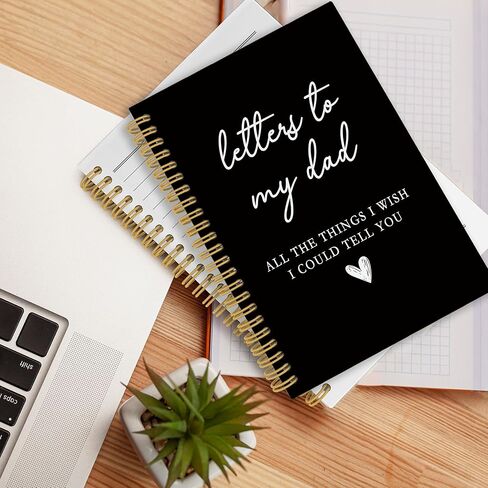 Dad Memorial Gift Notebook, Loss of Father Dad Remembrance Sympathy Gift Bereavement Journal Notebook, Letters to My Dad Hardcover Writing Spiral Notebooks 5.5x8.7 Inch in Saudi Arabia