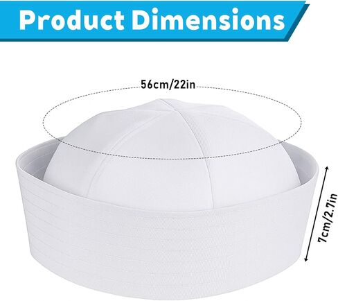 Captains Hat for Men, White Sailor Hat men, Navy Captain Hats, Costume Sailor Cap Yacht Sailors Ship Caps for Women Dressing Up Party Adults Nautical Costume, 21 Inch in Saudi Arabia