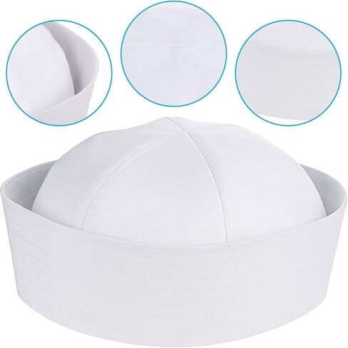 Captains Hat for Men, White Sailor Hat men, Navy Captain Hats, Costume Sailor Cap Yacht Sailors Ship Caps for Women Dressing Up Party Adults Nautical Costume, 21 Inch in Saudi Arabia